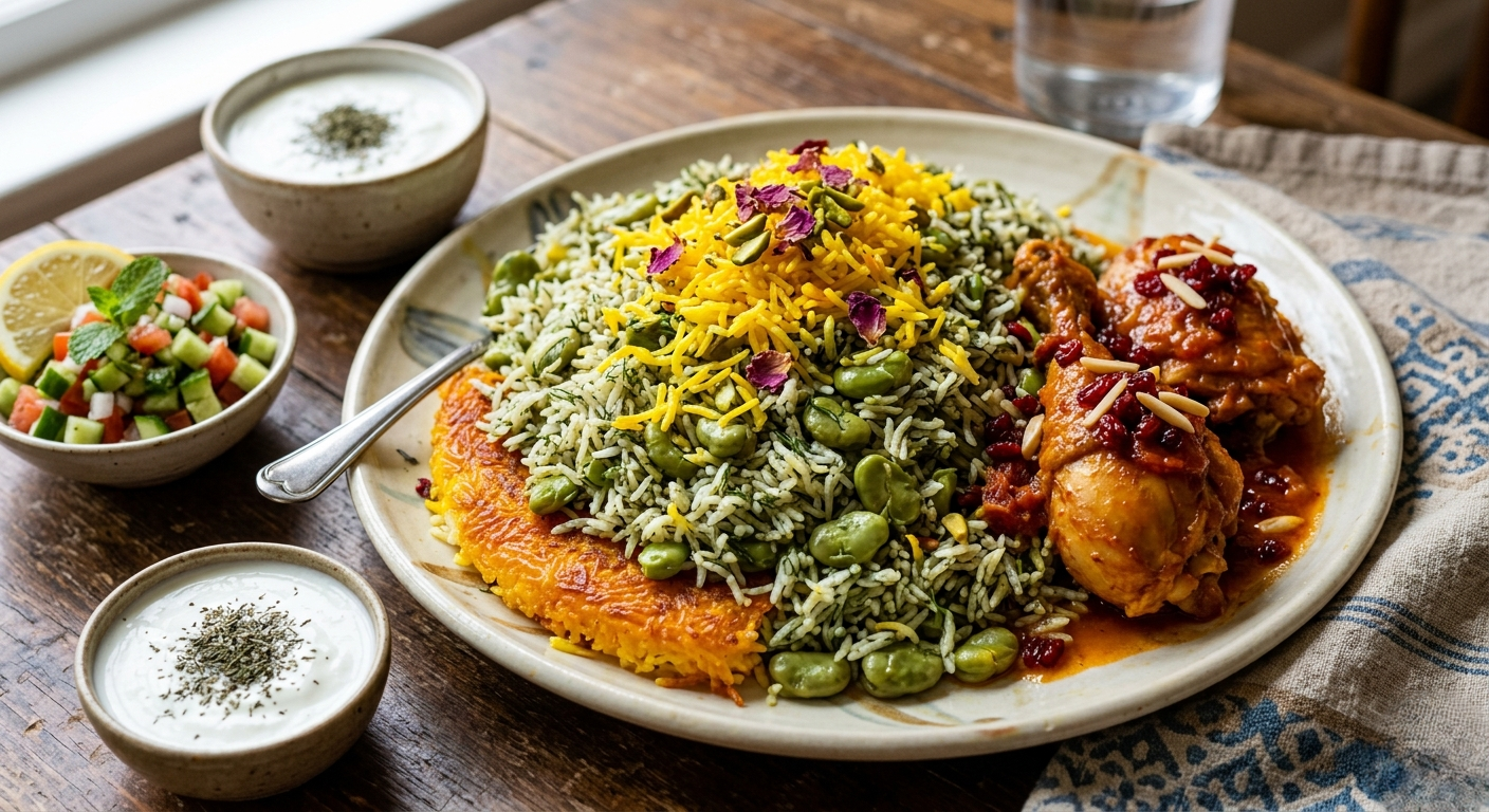 Baghali Polo Recipe